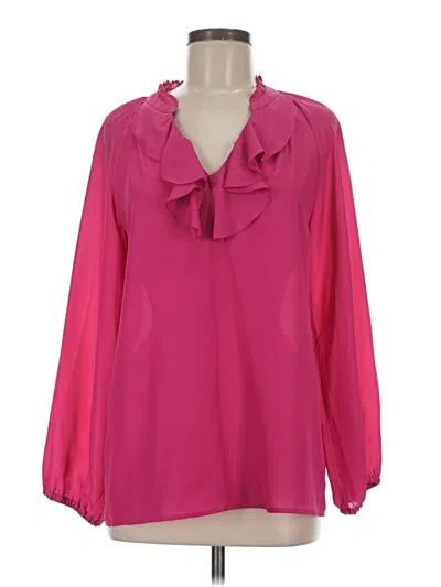 Pre-owned Lilly Pulitzer Long Sleeve Blouse In Pink