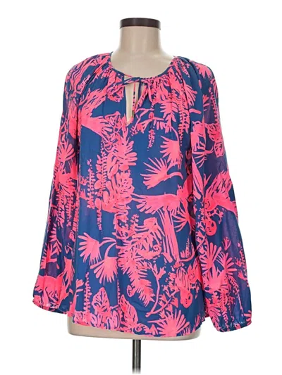 Pre-owned Lilly Pulitzer Long Sleeve Blouse In Pink