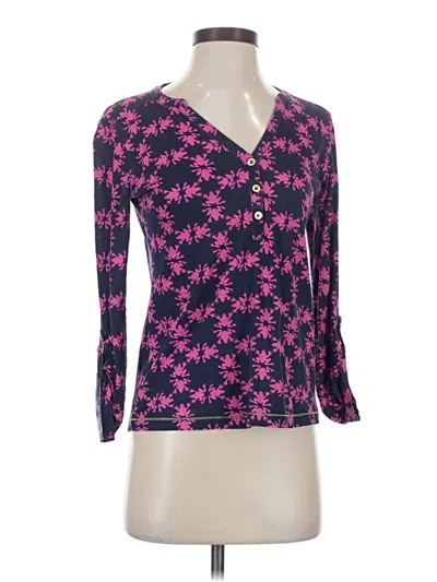 Pre-owned Lilly Pulitzer Long Sleeve Blouse In Pink