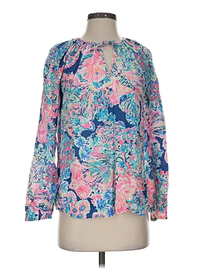 Pre-owned Lilly Pulitzer Long Sleeve Blouse In Pink