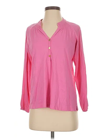 Pre-owned Lilly Pulitzer Long Sleeve Blouse In Pink