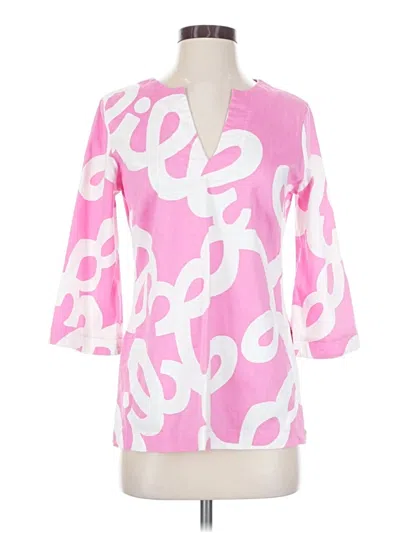 Pre-owned Lilly Pulitzer Long Sleeve Blouse In Pink