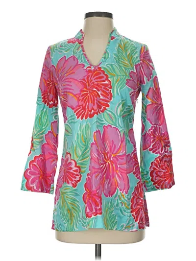 Pre-owned Lilly Pulitzer Long Sleeve Blouse In Pink
