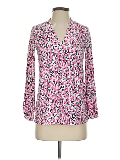 Pre-owned Lilly Pulitzer Long Sleeve Blouse In Pink