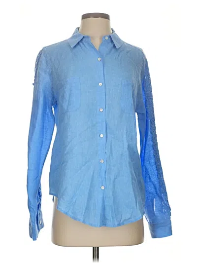 Pre-owned Lilly Pulitzer Long Sleeve Button Down Shirt In Blue