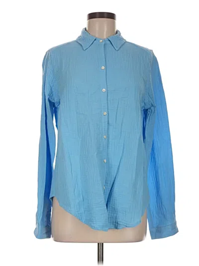 Pre-owned Lilly Pulitzer Long Sleeve Button Down Shirt In Blue