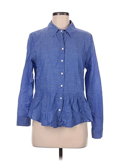 Pre-owned Lilly Pulitzer Long Sleeve Button Down Shirt In Blue