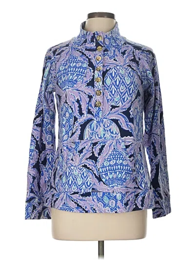 Pre-owned Lilly Pulitzer Long Sleeve Button Down Shirt In Blue