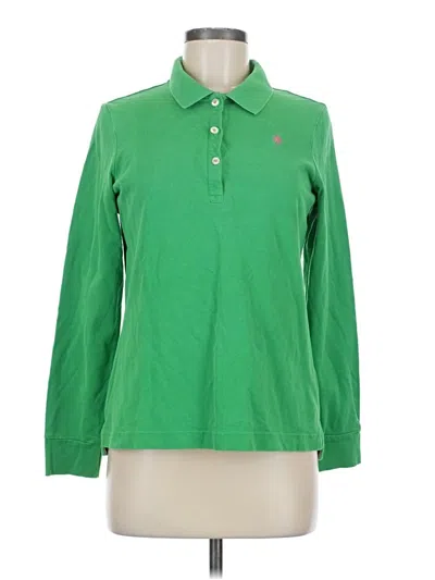 Pre-owned Lilly Pulitzer Long Sleeve Polo Shirt In Green