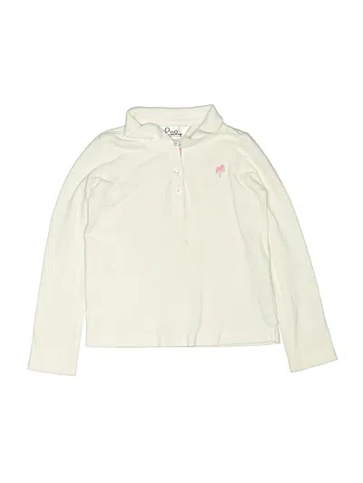 Pre-owned Lilly Pulitzer Kids' Long Sleeve Polo Shirt In Ivory