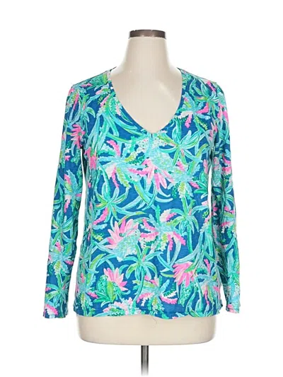 Pre-owned Lilly Pulitzer Long Sleeve T-shirt In Blue
