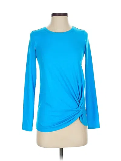 Pre-owned Lilly Pulitzer Long Sleeve Top Blue Boatneck Tops