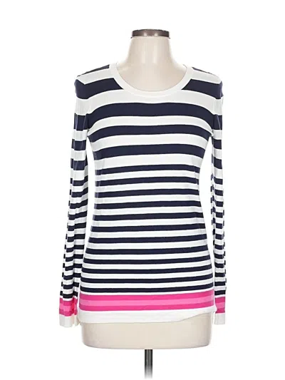 Pre-owned Lilly Pulitzer Long Sleeve Top Pink Boatneck Tops