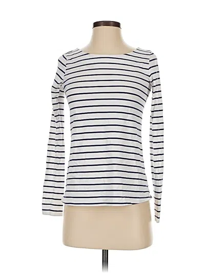 Pre-owned Lilly Pulitzer Long Sleeve Top White Boatneck Tops