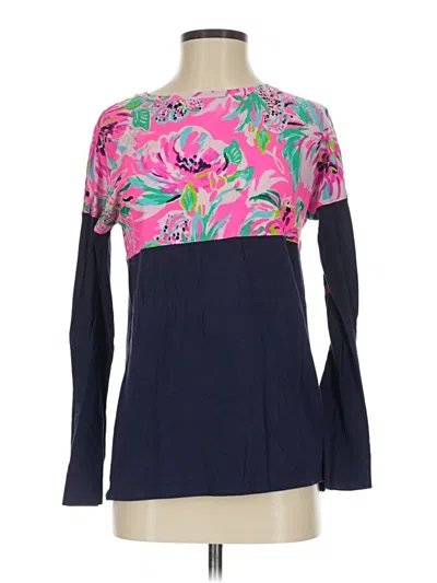 Pre-owned Lilly Pulitzer Long Sleeve T-shirt In Blue