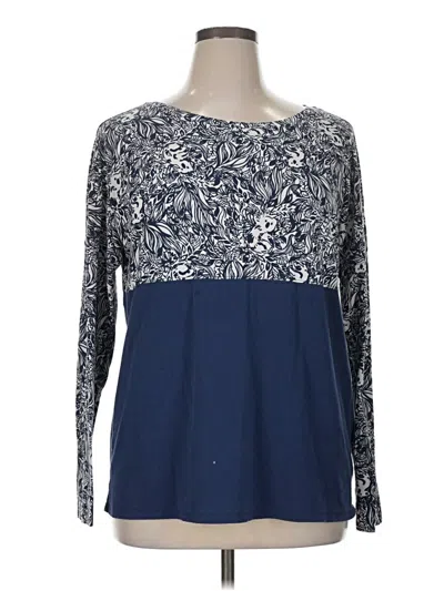 Pre-owned Lilly Pulitzer Long Sleeve T-shirt In Blue