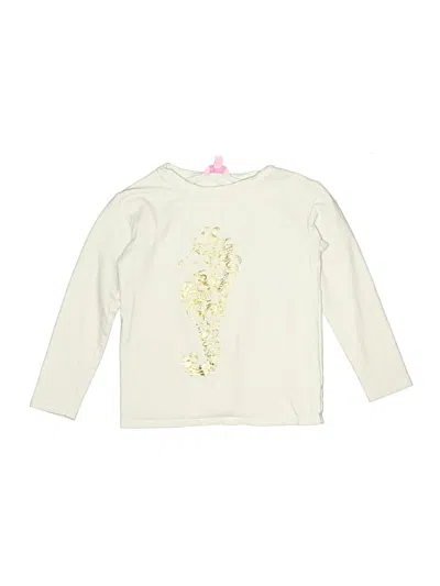 Pre-owned Lilly Pulitzer Kids' Long Sleeve T-shirt In White