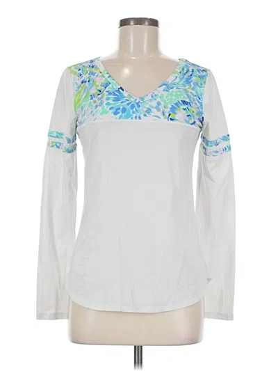 Pre-owned Lilly Pulitzer Long Sleeve T-shirt In White