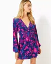 Lilly Pulitzer Loralei Skirted Romper In Blue Med Never Ending Summer