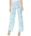 Lilly Pulitzer Lorena Breezy Palazzo Pants In Blue Ibiza Open Water In Blue