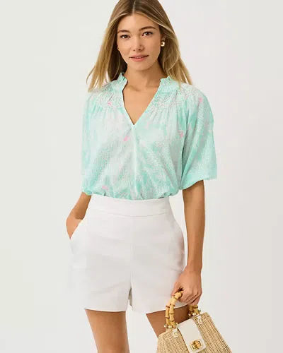 Lilly Pulitzer Lourdes Short Sleeve Top In Multi