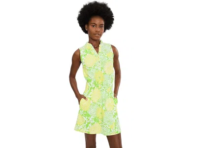 Lilly Pulitzer Love Active Sleeveless Dress Women's Dress Crocodile Green Mumbo Jumbo: Xl In Multi
