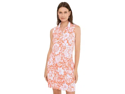 Lilly Pulitzer Love Active Sleeveless Dress Women's Dress Sunset Orange Budding Romance: Xxs In Pink
