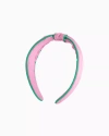 Lilly Pulitzer Low Knot Headband In Spearmint X Conch Shell Pink