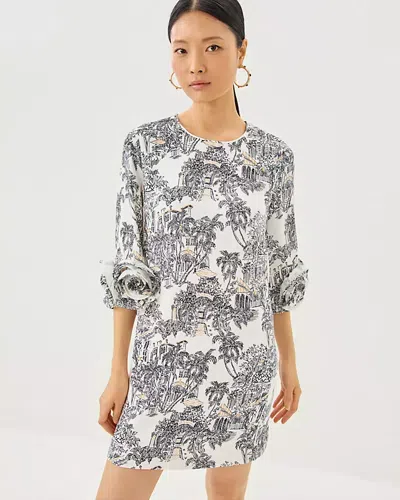Lilly Pulitzer Lu 3/4 Sleeve Dress In Gray