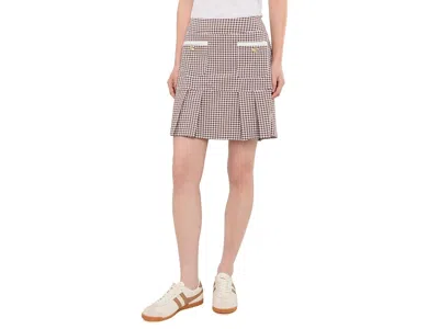 Lilly Pulitzer Luisa Skort Upf 50+ Women's Skirt Coco Beach Mini Performance Gingham: 16 In Pink