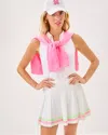 Lilly Pulitzer Luxletic 15" Cosmina High Rise Pleated Skort In Pink