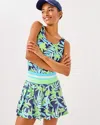 Lilly Pulitzer Luxletic 15" Cosmina High Rise Pleated Skort In Multi
