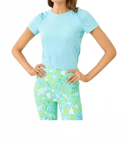 Lilly Pulitzer Luxletic Bria Active Tee In Day Dream Blue