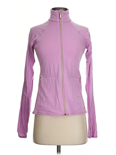 Pre-owned Lilly Pulitzer Luxletic Cardigan Sweater In Purple