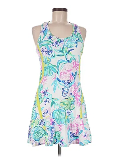 Pre-owned Lilly Pulitzer Luxletic Cocktail Dress In White