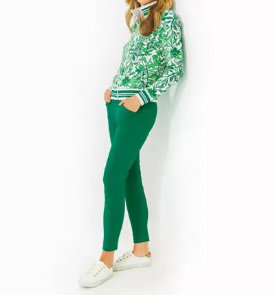 Lilly Pulitzer Luxletic Corso Pant In Fiddle Leaf Green In Multi