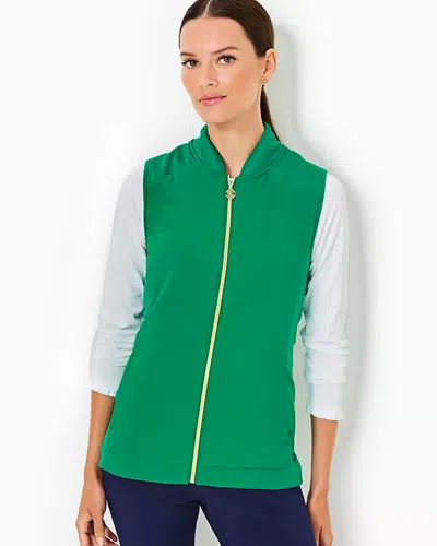 Lilly Pulitzer Luxletic Kimberline Hybrid Vest In Green