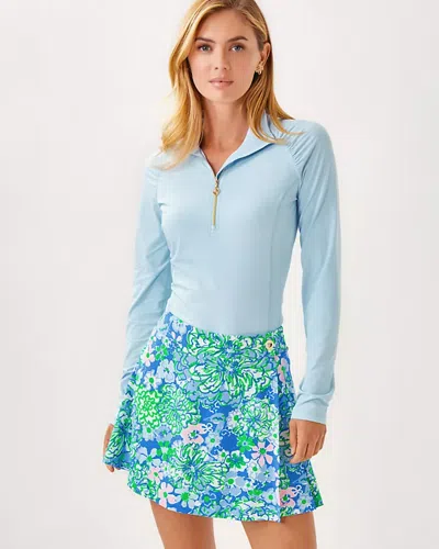 Lilly Pulitzer Luxletic Latitude High Rise Skort In Sunwashed Blue Plumes In Bloom