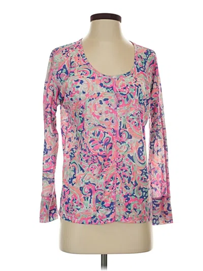 Pre-owned Lilly Pulitzer Luxletic Long Sleeve Blouse In Pink
