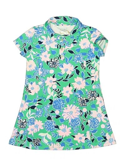 Pre-owned Lilly Pulitzer Luxletic Long Sleeve Polo Shirt In Green