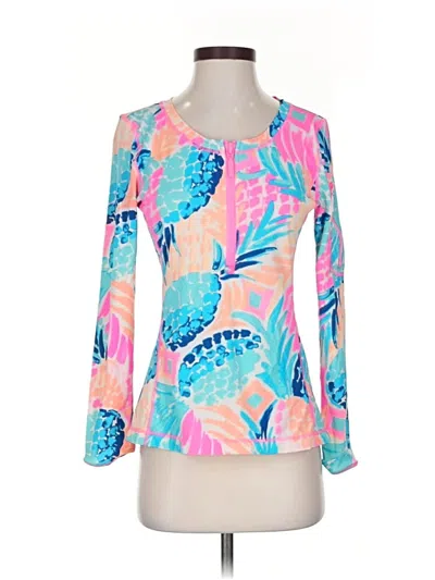 Pre-owned Lilly Pulitzer Luxletic Long Sleeve T-shirt In Pink