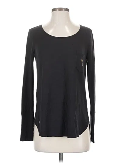 Pre-owned Lilly Pulitzer Luxletic Long Sleeve Top Black Crew Neck Tops