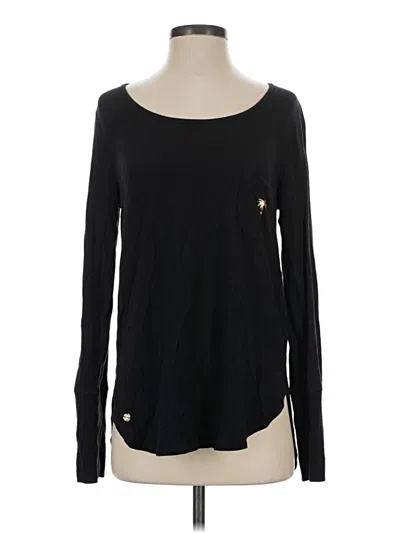 Pre-owned Lilly Pulitzer Luxletic Long Sleeve T-shirt In Black