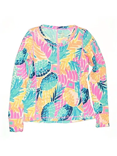 Pre-owned Lilly Pulitzer Luxletic Rash Guard In Pink
