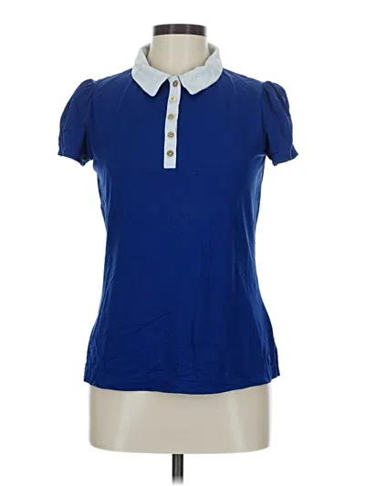 Pre-owned Lilly Pulitzer Luxletic Short Sleeve Polo Shirt In Blue