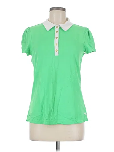 Pre-owned Lilly Pulitzer Luxletic Short Sleeve Polo Shirt In Green