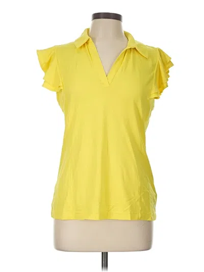 Pre-owned Lilly Pulitzer Luxletic Short Sleeve Polo Shirt In Yellow