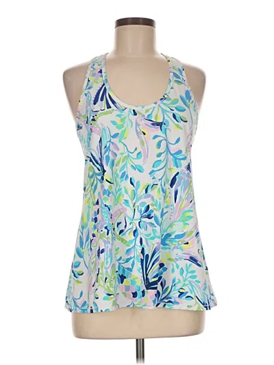 Pre-owned Lilly Pulitzer Luxletic Sleeveless Blouse In Blue