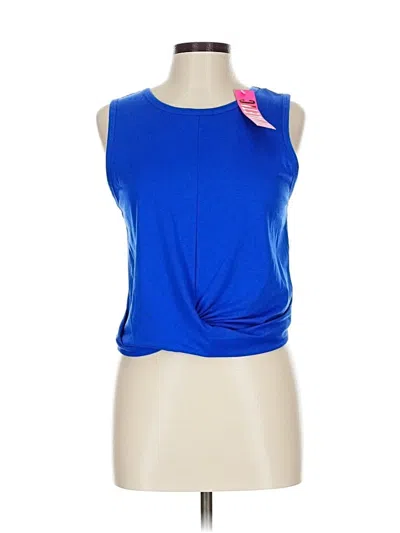 Pre-owned Lilly Pulitzer Luxletic Sleeveless Top Blue One Shoulder Neckline Tops