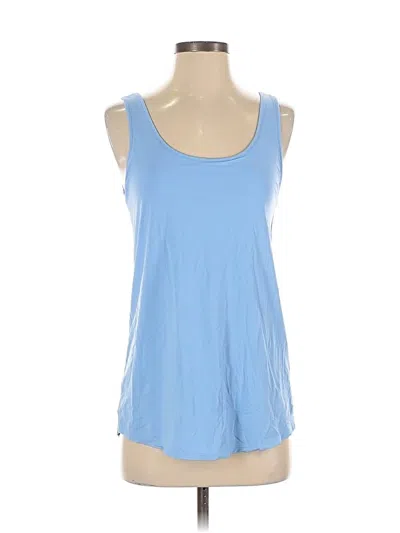 Pre-owned Lilly Pulitzer Luxletic Tank Top Blue Scoop Neck Tops